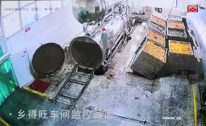 鄉得旺鹵蛋鹽焗烤蛋生產(chǎn)車(chē)間監控畫(huà)面